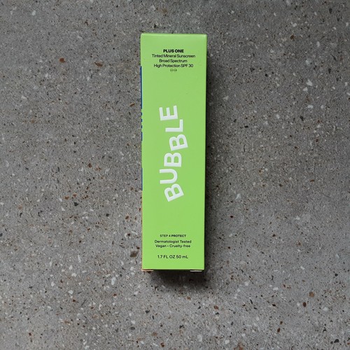 Bubble Plus One Tinted Mineral Sunscreen Broad Spectrum SPF30 50ml Brand New