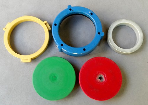 Badge-A-Minit Hand Press Button Maker w/ Rings Shells Fronts Pinbacks Handheld - Picture 3 of 3