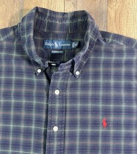 Ralph Lauren Classic Fit long sleeve button-down shirt size XL plaid red pony .