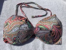 Victoria s Secret Paisley Studded Padded Push-up Bikini Bathing Suit Top 34 DD
