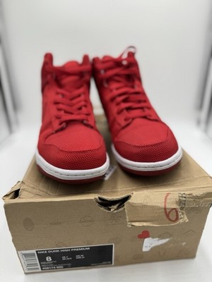 Size 8 Nike Dunk Hi Red 2011 Rare 408174-605