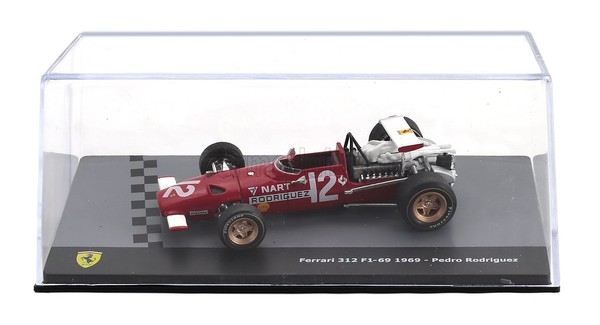 Modellauto Statisch Ferrari F1 312 N.A.R.T. 1969 Pedro Rodriguez Vitrina 1/43-image