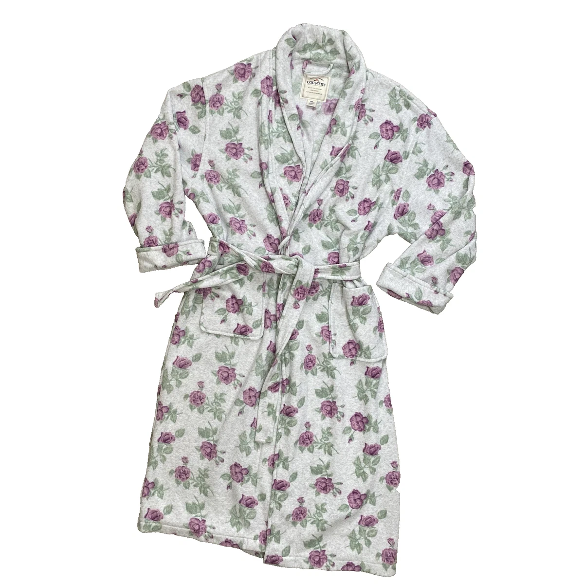 chinese dress ladies Women's Daisy Soft Fleece Tie Robe Dressing Gown with Hooded Ears in M   Tokyo Laundry