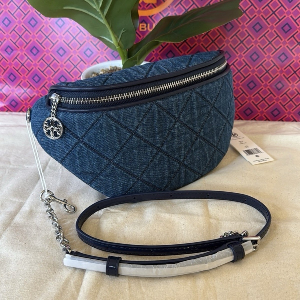 NWT tory burch , willa denim belt bag jeans Tory Crossbody Bag | eBay