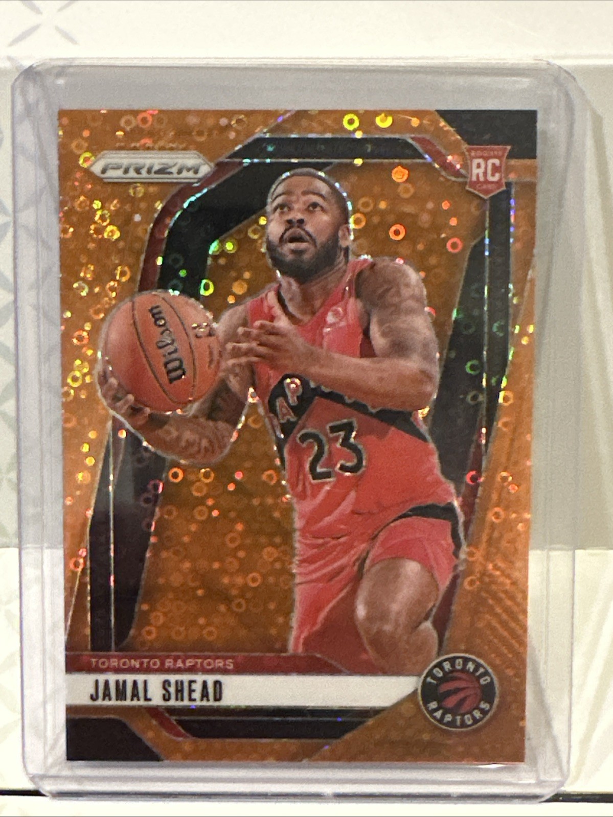2024-25 Panini Prizm - Jamal Shead #241 Fast Break Orange Prizm /125 (RC)