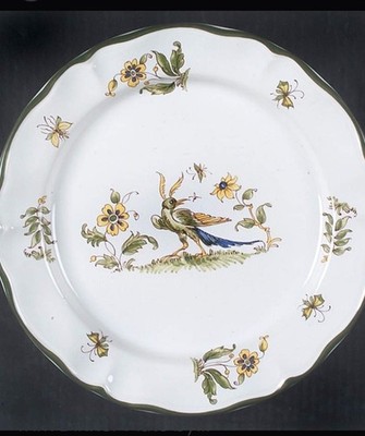 Vintage 3 Varages Floral Bird Dinner Plates Vieux Provence France Colorful/NEW !