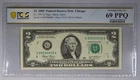 $2 2003 Federal Reserve Note Chicago Fr. 1937-G Sign.: Marin, Snow PCGS 69PPQ