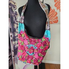 Bohemian Floral Embroidered Hobo Bag Multi Color Hippie Crossbody Shoulder Bag