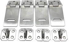 XMHF Padlock Locking Hasp Staple Safety Door Clasp Gate Lock 2 Inch, Silver 