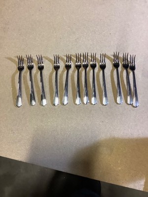 12 Hampton Silversmiths CENTRAL Stainless 18/10 Glossy Cocktail/Seafood Forks