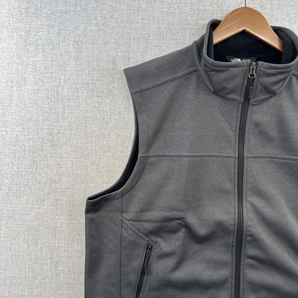 NEW North Face Ridgewall Vest Mens XL Gray Softshell Full Zip Lightweight Pocket - Image 2 of 4