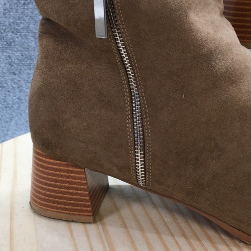 LTS Long Tall Sally Boot Damen 14 taupe Stiefelette Blockabsatz seitlicher Reißverschluss - Bild 2 von 19