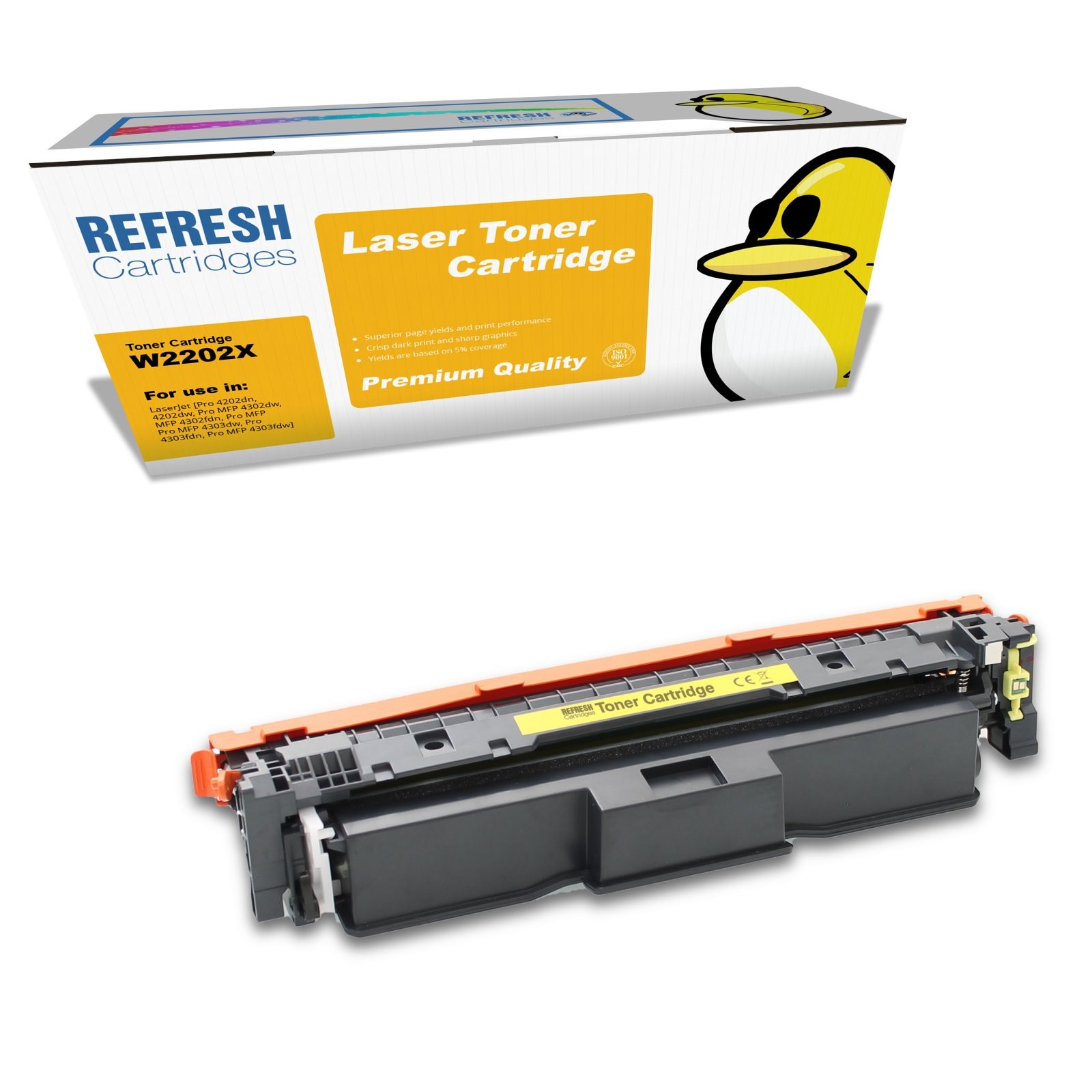 Remanufactured 220X High Capacity Yellow Toner Cartridge Replacement for HP