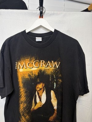 Vintage Tim McGraw 2007 Tour Graphic Double Sided Black T Shirt Men s XL