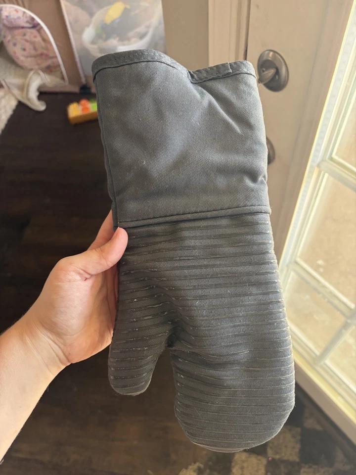 Par de guantes de horno All-Cladcotten gris oscuro calidad profesional con forro Cotten Foto 2 de 4