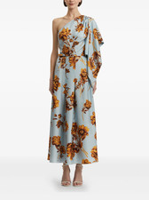 Oscar de la Renta Fall 2025 Peony Silk One Shoulder Dress Size XL - $4190 - NWT