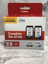 Canon Genuine PG-243 Black CL-244 Color Ink Cartridges Sealed