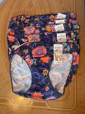 Jockey No Panty Line Promise Grey Floral Bikini Panties -7-Set of 5-NWT