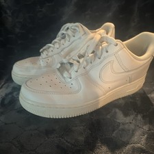 Nike Air Force 1 Low GS Unisex Kids Sneaker White Leather 6.5Y 315115-112