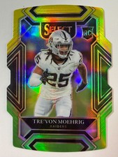 2021 Panini Select Trevon Moehrig #290 Green & Yellow Prizm Die-Cut (RC)