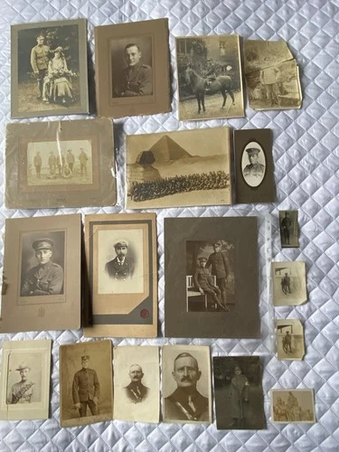 Bundle of WW1 & Military Photographs, Ephemera, Soldier, Pyramids, Job Lot