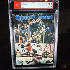March 3 1980 Sports Illustrated USA Hockey Miracle on Ice PSA 7.5 only 5 higher