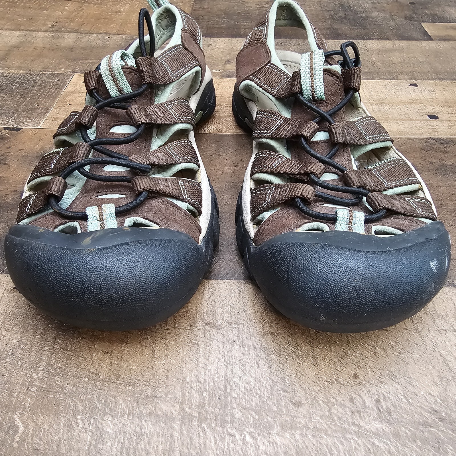 Keen scarpe sportive sandali donna misura 7 5M pelle marrone barca estate escursionismo