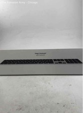 Apple Silver Black Wireless Magic Keyboard With Touch ID And Numeric Keypad