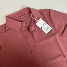 NWT FIGS Women's Nala Short Sleeve Scrub Polo Top XXS Mauve