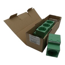 4x Phoenix Contact 45-SD-D/LA/SI 2943738 6.3A 250V Socket Green -Unused-