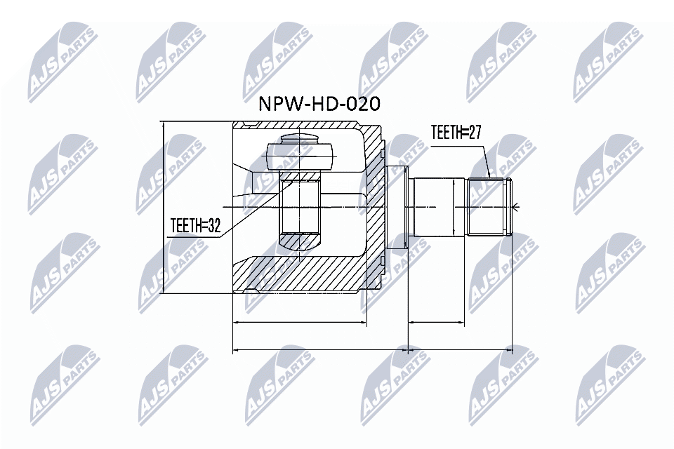 NPW-HD-020 NTY Joint Kit, drive shaft for ACURA,HONDA - Image 9