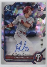 2022 Bowman Chrome Prospect Atomic Refractor 35/100 Simon Muzziotti Auto 3hd