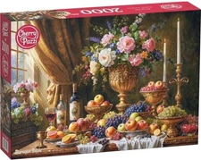 NEW Cherry Pazzi 2000 Pieces Jigsaw Puzzle 12 + Baroque table