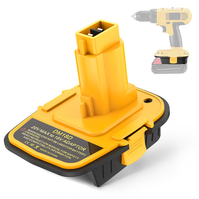Battery Adapter compaitble with DeWalt 20V or Milwaukee 18V Battery DM18D