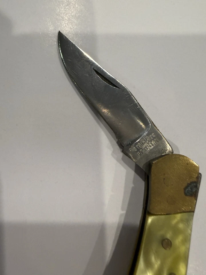 Mini chaveiro de faca dobrável amarelo bolso ao ar livre caminhadas acampamento - Imagem 4 de 4