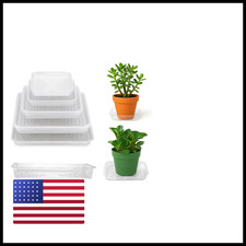 Ultraoutlet 30 Pack Square Plant Saucer Plant Trays For Pots 4/6/8/10/12 Inch