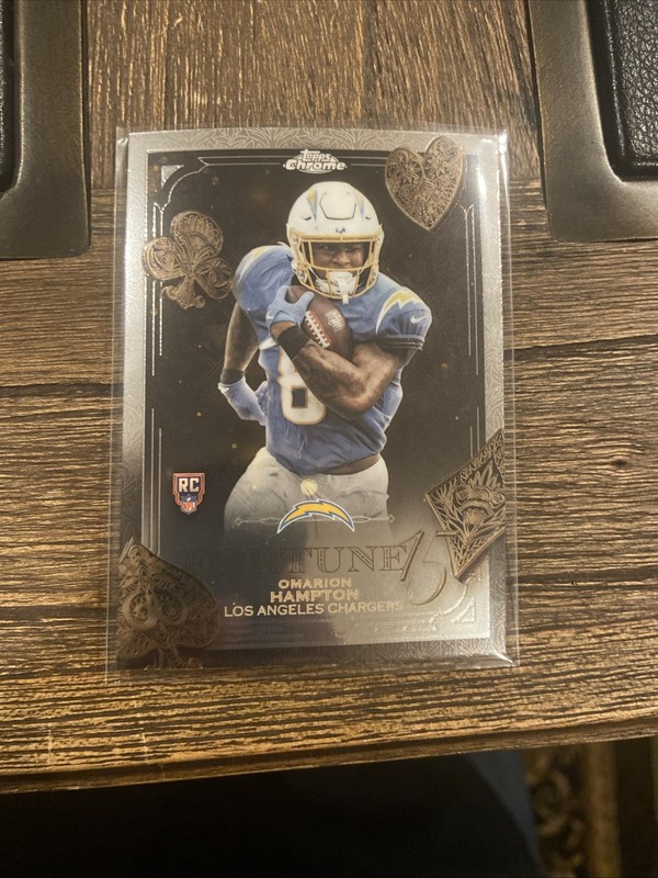 Omarion Hampton 2025 Topps Chrome NFL #F15-25 Fortune 15 - LA Chargers (RC)