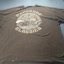 Renegade Classics Motorcycle Ride Men's 3XL Distressed T Shirt Brown Biker Read