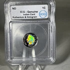 1895 Genuine Indian Head Cent Penny Ruthenium & Hologram ICG