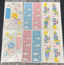 90s Vintage Mrs Grossman’s Baby Stickers Toys Bottles