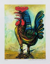 Pablo Picasso THE ROOSTER Estate Signed Limited Edition Giclee Art 14.5" x 11"