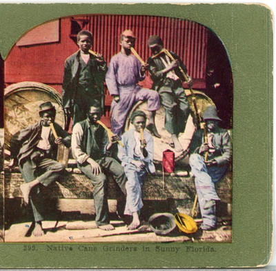 Native Cane Grinders In Sunny Florida--Stereoview #LE79