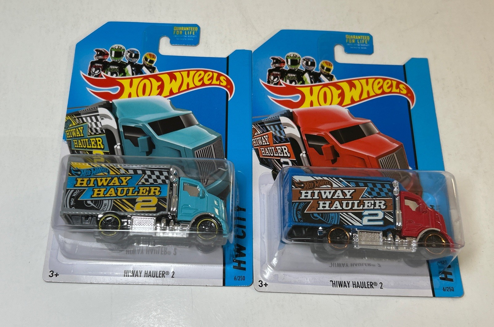 Hot Wheels 2014 Hiway Hauler 2 Blue, Hiway Hauler 2 Red