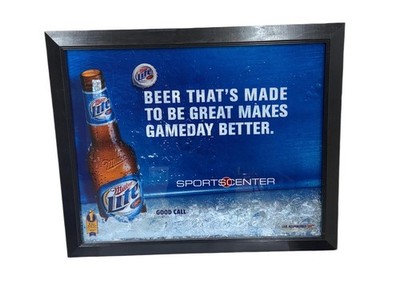 Miller Lite Beer 2007 Sports Center Bar Sign Large Reflective