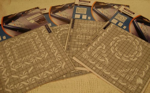 Lot of 4 New Fiskars Shapeboss Templates Stencils Scrapbooking Papercrafts Cards