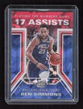 2019-20 Panini Contenders Optic #25 Ben Simmons Numbers Game Blue Ice 