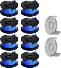 String Trimmer Spool Line for Ryobi 18V 24V 40V Weed Eater (8 Spools + 2 Caps)