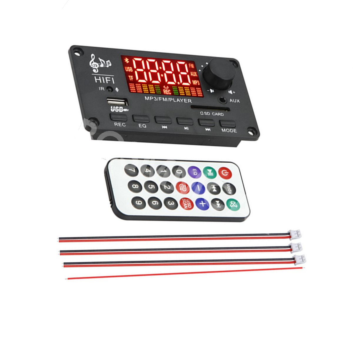 Car Amplifier Bluetooth Module Radio MP3 Decoding Board USB/TF/FM/Remote Control