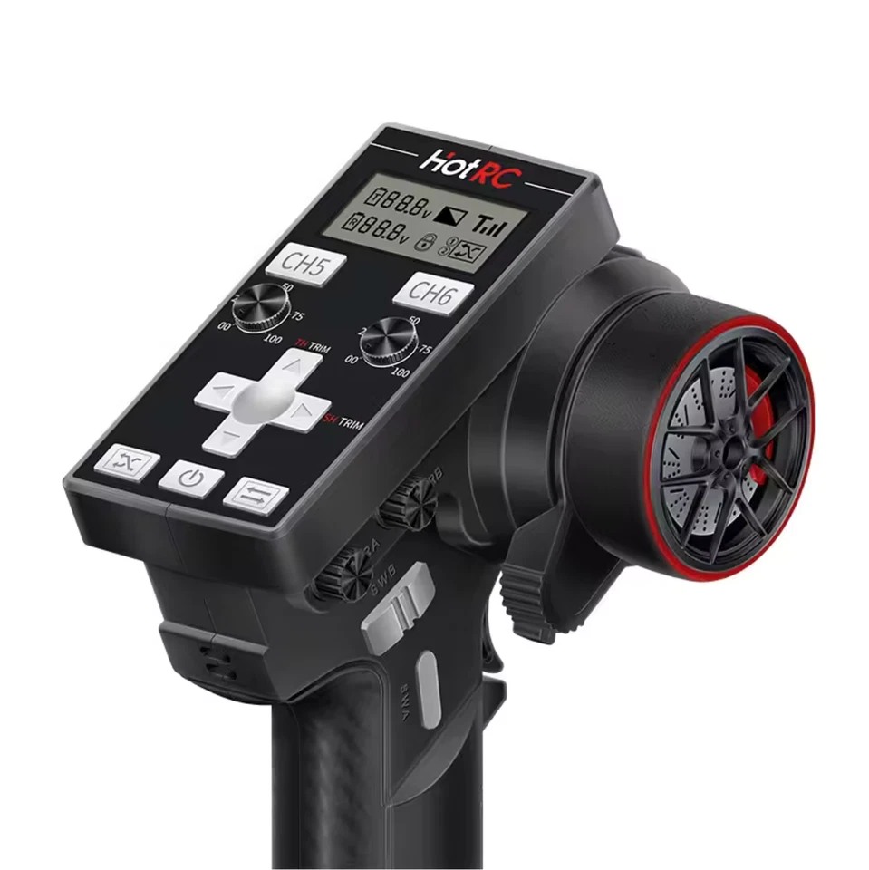 HotRC CT-6B 6CH 2.4G Transmitter & Receiver Radio for RC Car Boat - Image 2 of 4