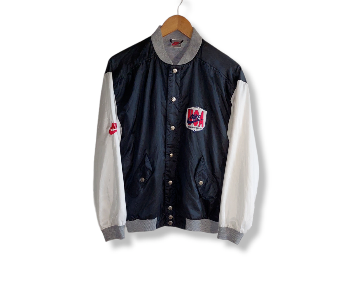 Vintage Nike USA Track Jacket Size S Black White 90s Classic 